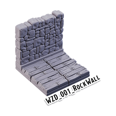 Rock Wall – Wizard's Home 3D-printet terræn (WZD_001)