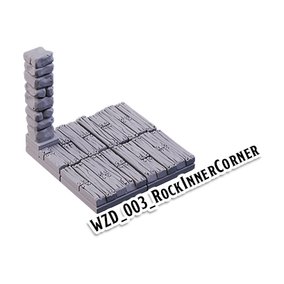 Rock Inner Corner – Wizard's Home 3D-printet terræn (WZD_003)