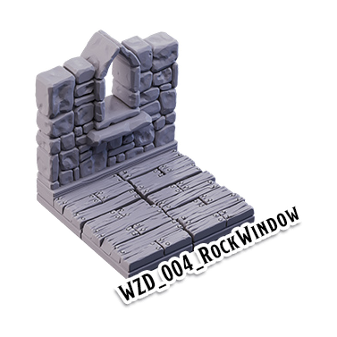 Rock Window – Wizard's Home 3D-printet terræn (WZD_004)
