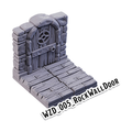 Rock Wall Door – Wizard's Home 3D-printet terræn (WZD_005)