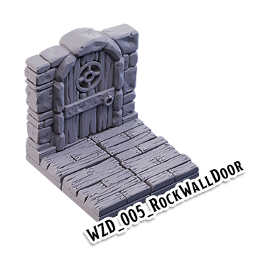 Rock Wall Door – Wizard's Home 3D-printet terræn (WZD_005)