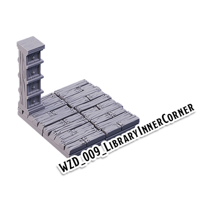 Library Inner Corner – Wizard's Home 3D-printet terræn (WZD_009)