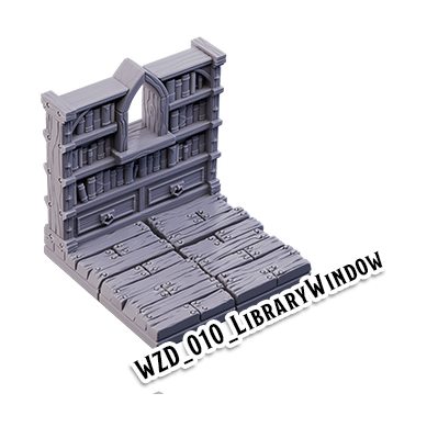 Library Window – Wizard's Home 3D-printet terræn (WZD_010)