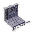 Library Door – Wizard's Home 3D-printet terræn (WZD_011)