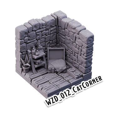 Cat Corner – Wizard's Home 3D-printet terræn (WZD_012)