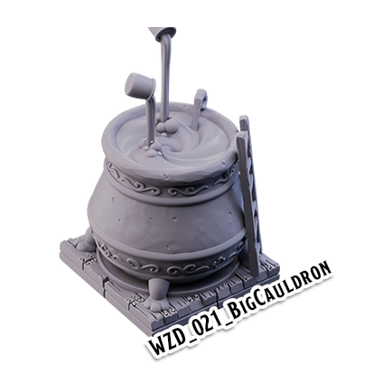 Big Cauldron – Wizard's Home 3D-printet terræn (WZD_021)