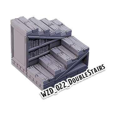 Double Stairs – Wizard's Home 3D-printet terræn (WZD_022)