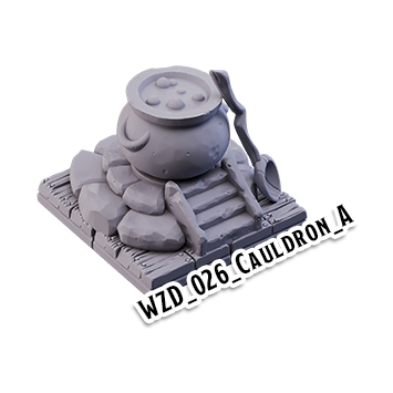 Cauldron A – Wizard's Home 3D-printet terræn (WZD_026)