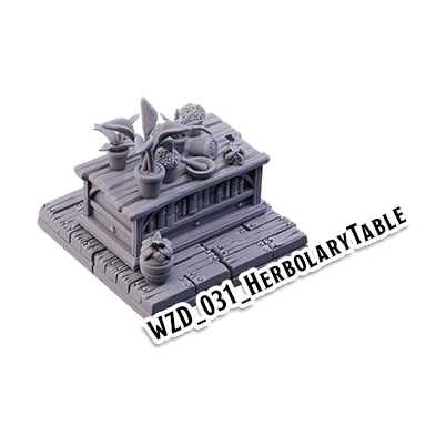 Herbolary Table – Wizard's Home 3D-printet terræn (WZD_031)