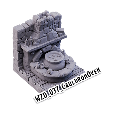 Cauldron Oven – Wizard's Home 3D-printet terræn (WZD_037)