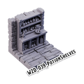 Potion Shelves – Wizard's Home 3D-printet terræn (WZD_039)