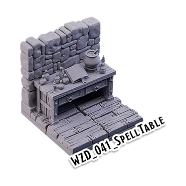 Spell Table – Wizard's Home 3D-printet terræn (WZD_041)