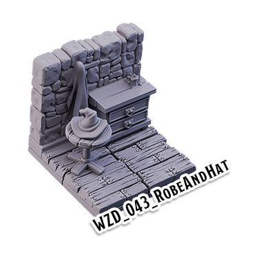 Robe And Hat – Wizard's Home 3D-printet terræn (WZD_043)